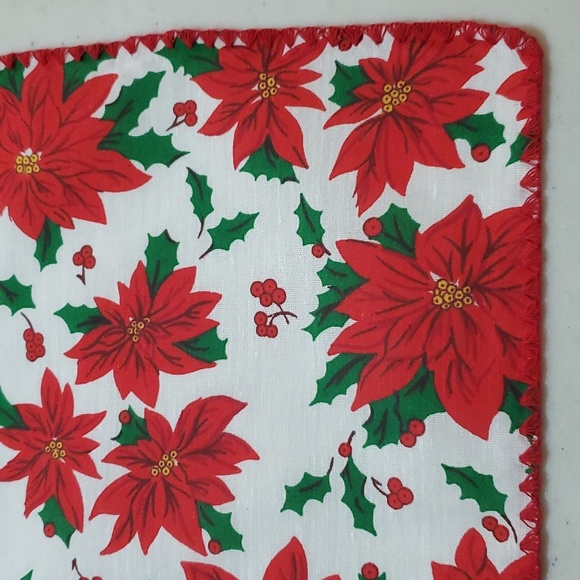 About 36" square table cover, Christmas crochet edges. - Picture 5 of 5